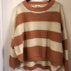 🍁 Easel Sweater in coral and cream 🍁